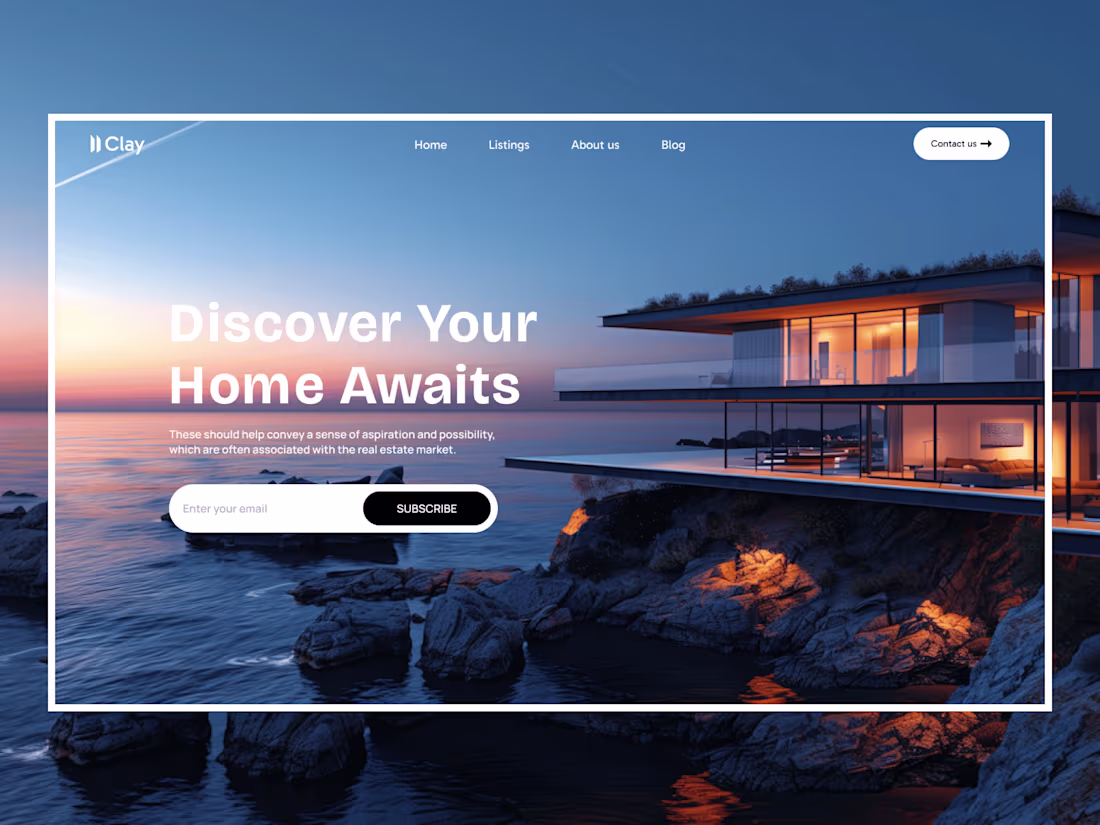 Cover image for Clay – Modern Real Estate Website Development