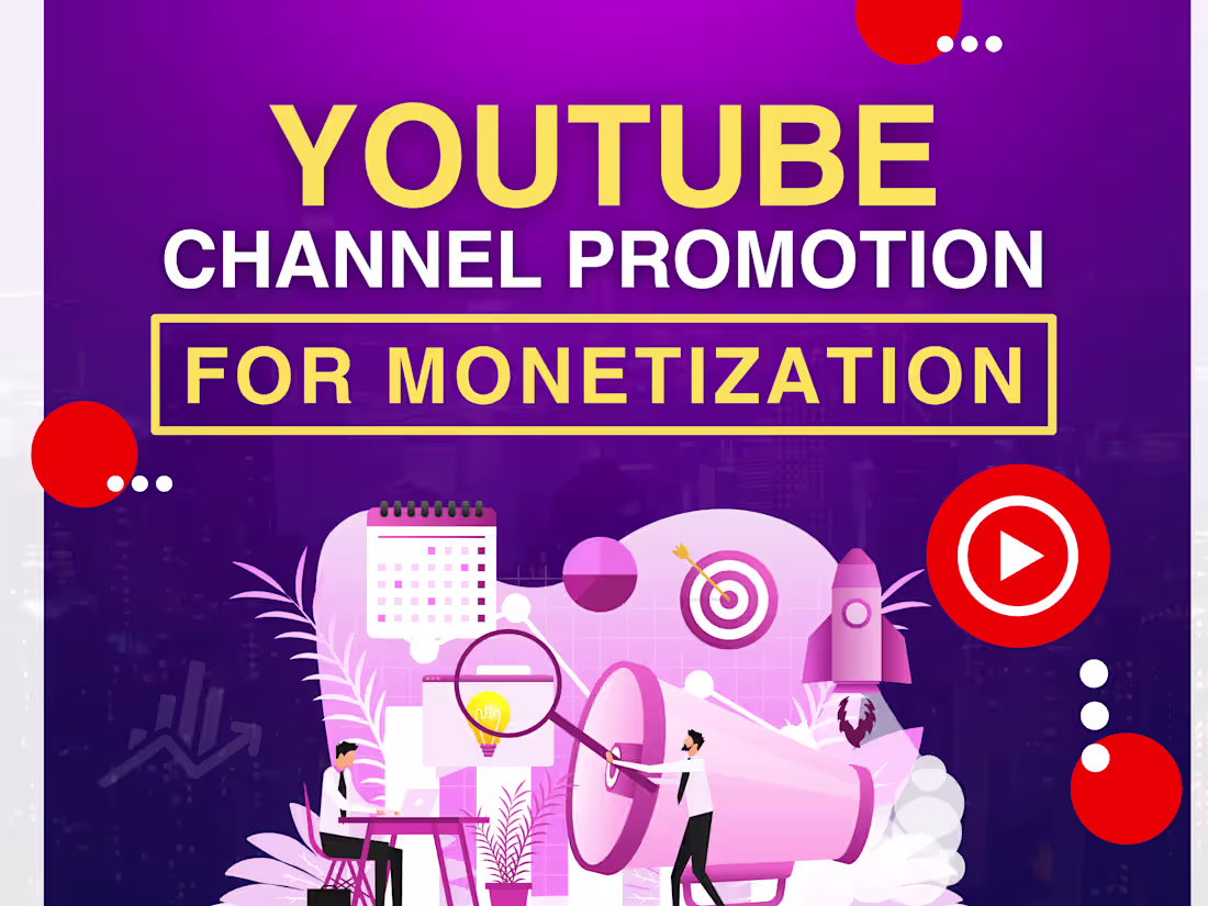 Cover image for Organic YouTube channel promotion for monetization