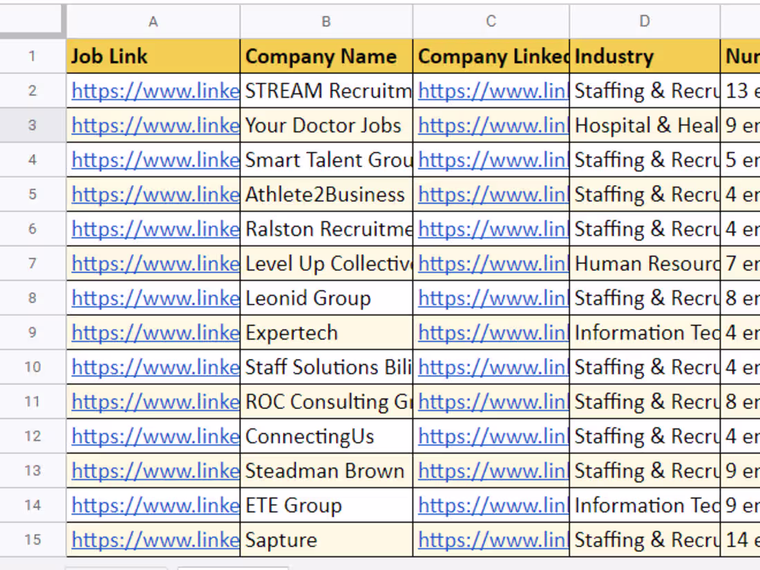 Cover image for Hiring Companies - Linkedin Job Posting