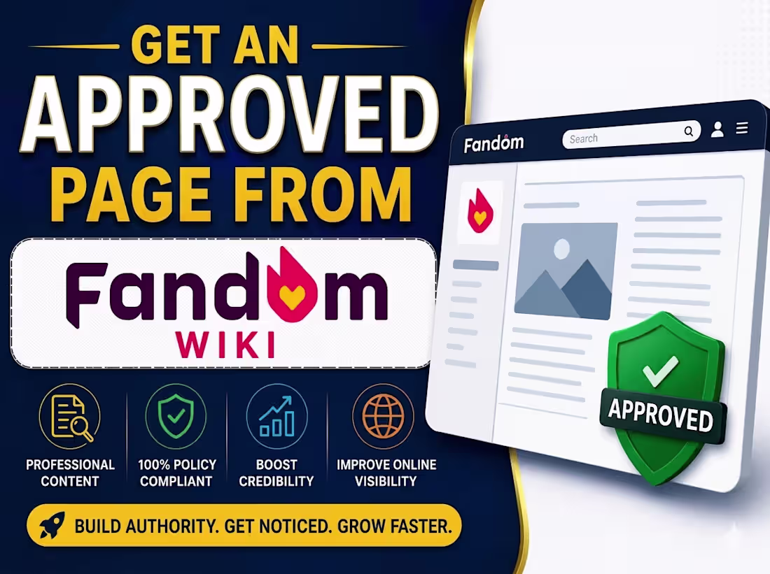 Cover image for Get an approved page from Fandom Wiki