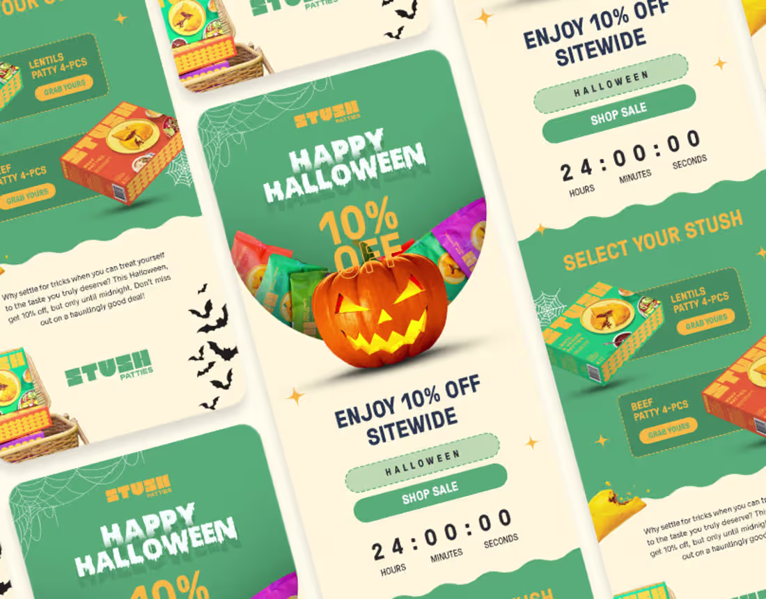 Cover image for Halloween email design for patty