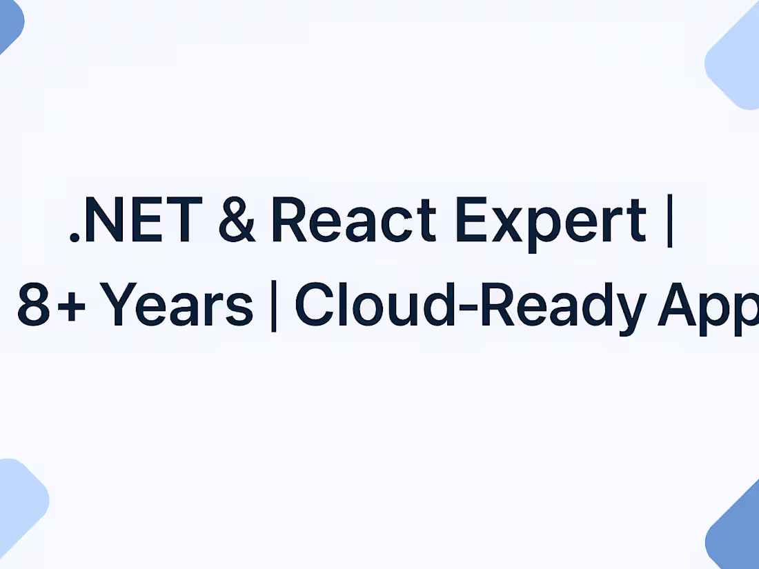 Cover image for .NET Full-Stack Development