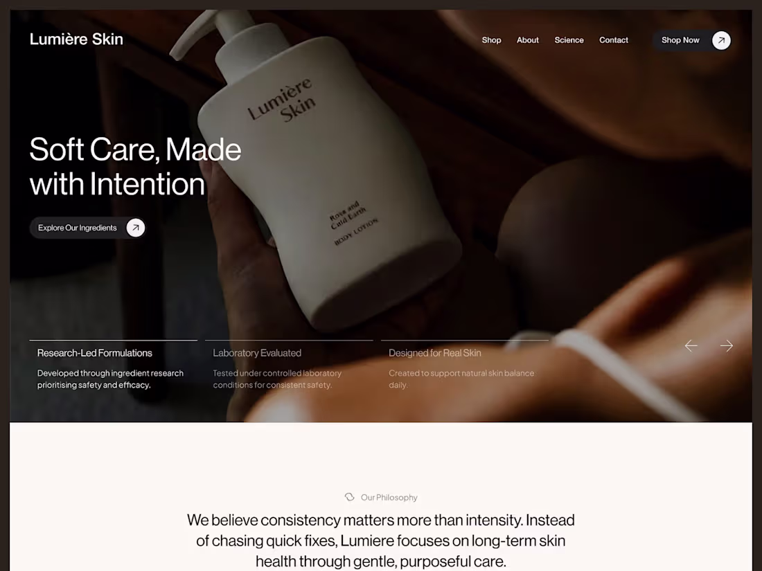 Cover image for Luxury Shopify Store Design for Lumière Skin