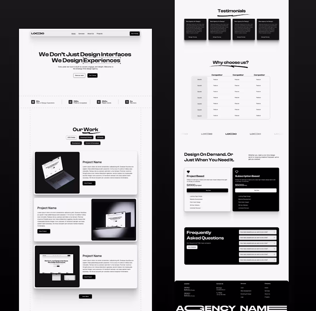 Cover image for Design Agency Website - Light Theme