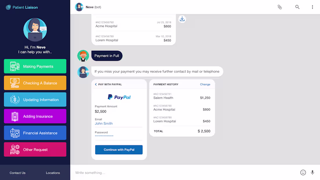 Cover image for Patient Concierge Chatbot (via Topcoder)