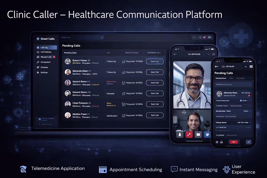 Cover image for Clinic Caller – AI-Enabled Patient Communication Platform