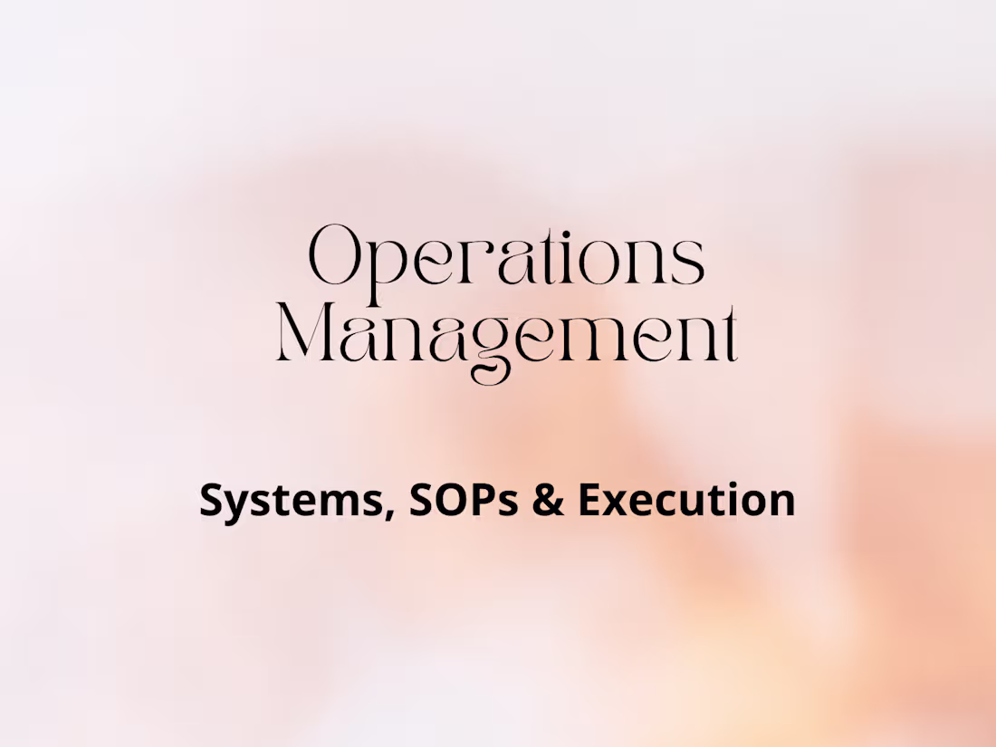 Cover image for Operations Management & Systems