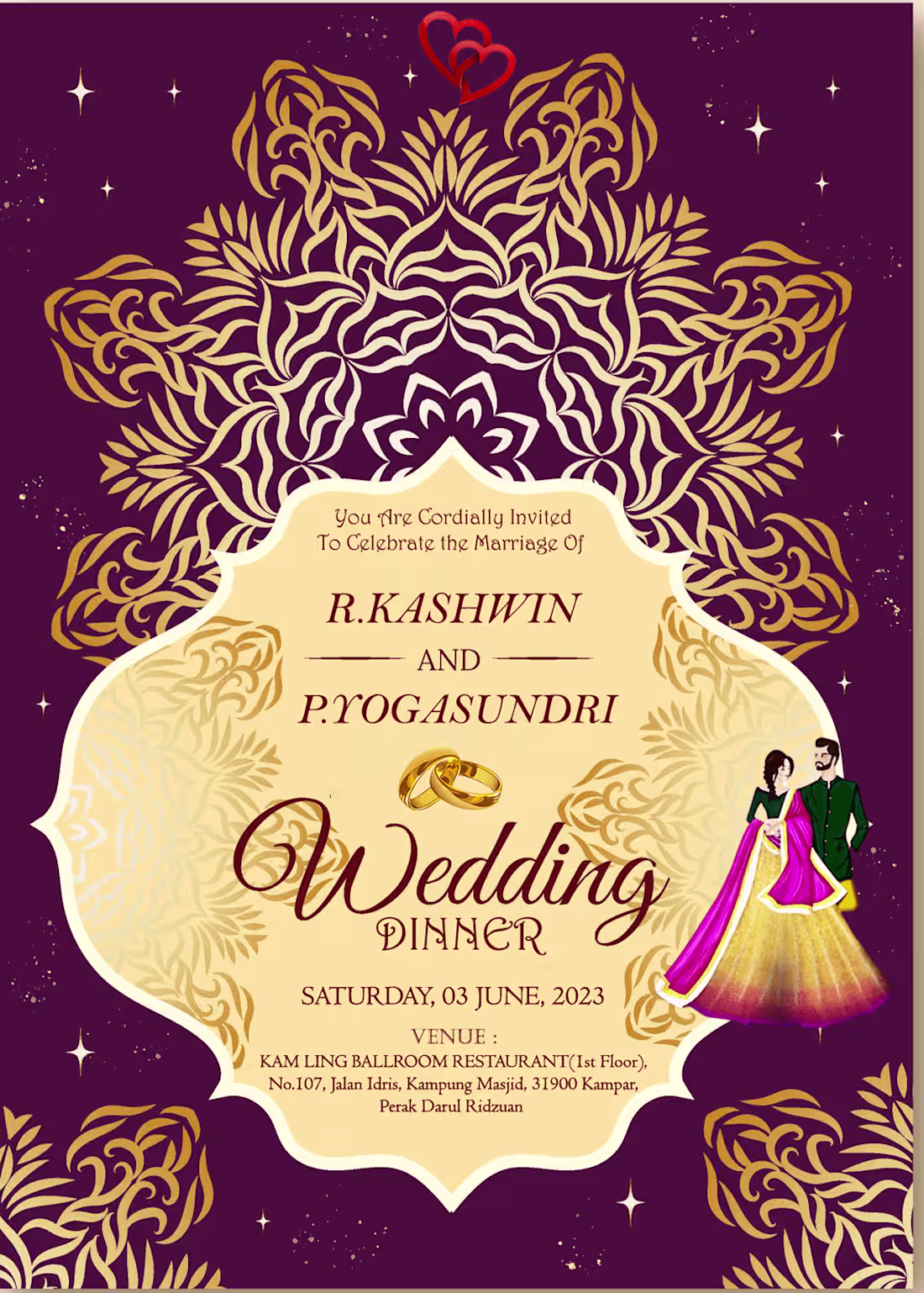 Cover image for Wedding Dinner Card Exclusive Designs