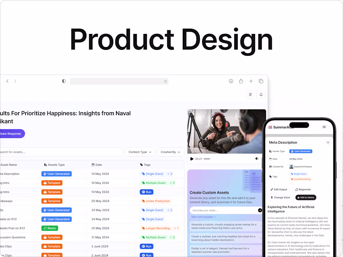 Cover image for Product UI/UX Design (Mobile + Web)