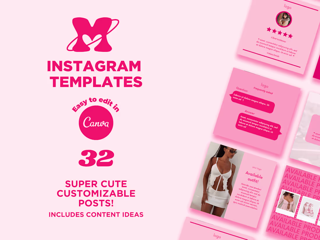 Cover image for Behold the Pink Essence Instagram Template 🛍️💕