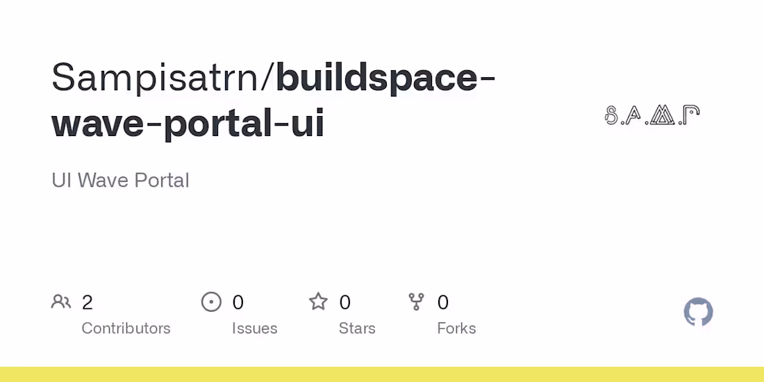Cover image for Sampisatrn/buildspace-wave-portal-ui