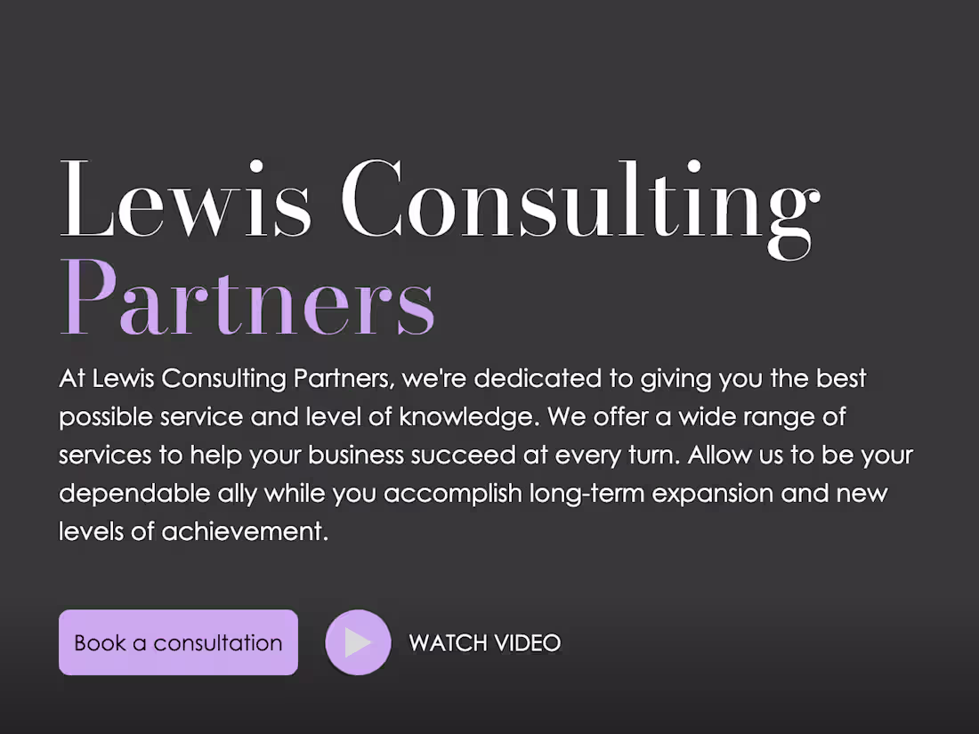 Cover image for Lewis Consultating Partners