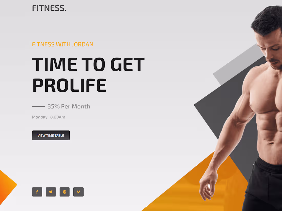 Cover image for Fitness Landing Page design Concept