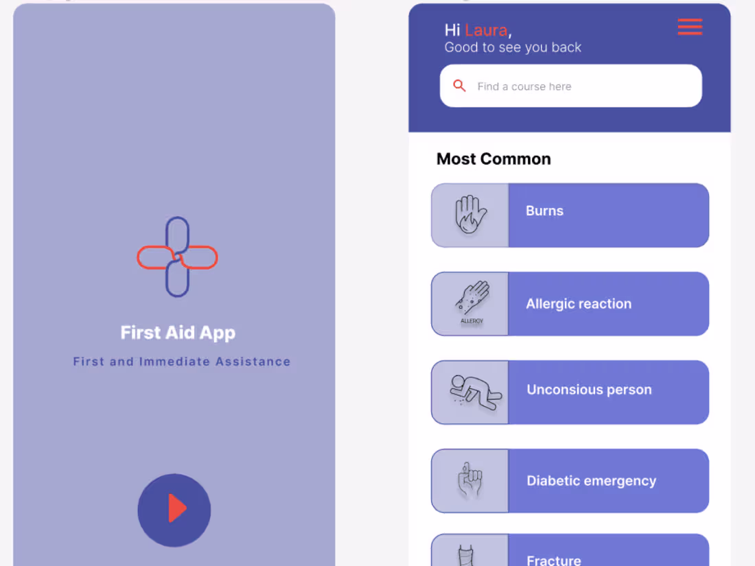 Cover image for First Aid App  (Mobile App)