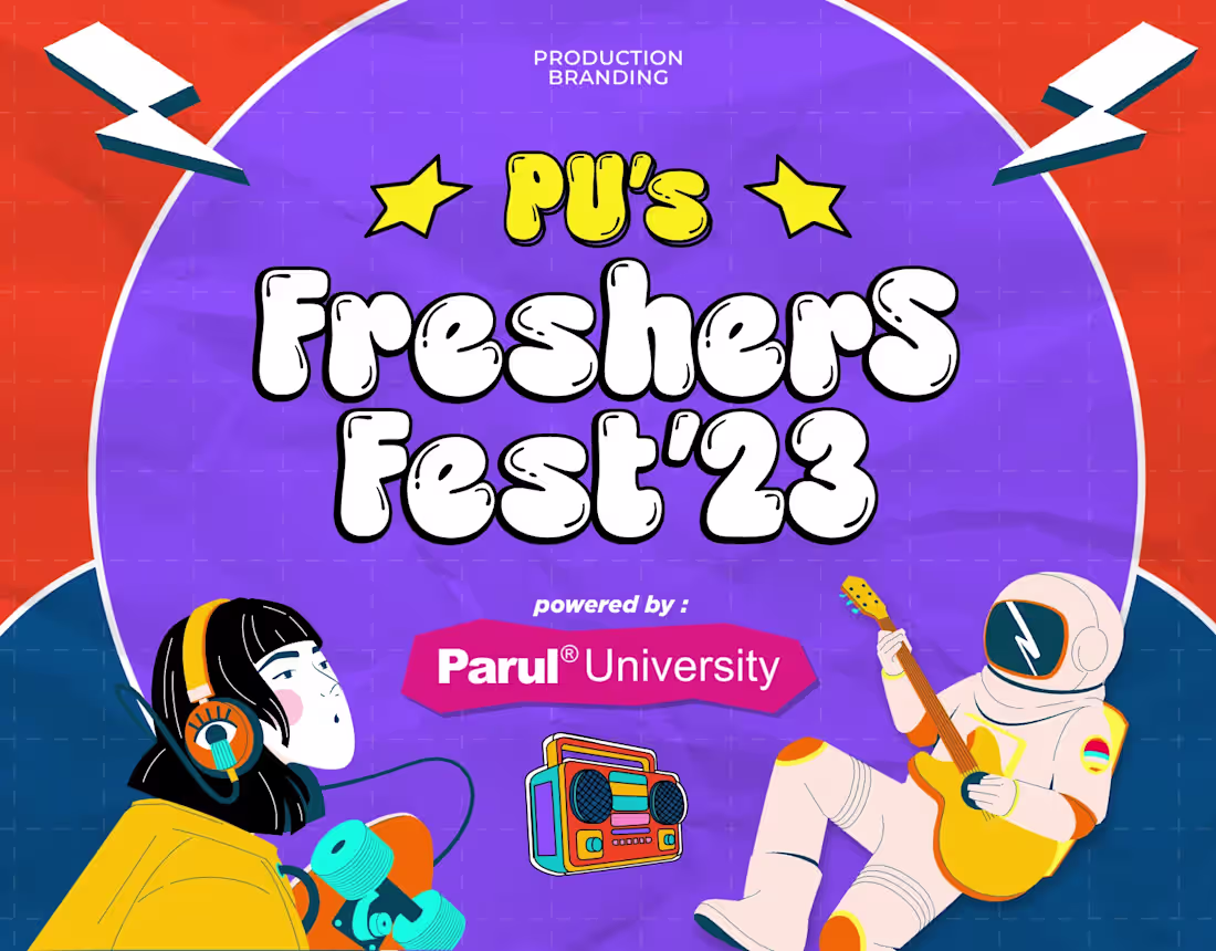 Cover image for Fest Branding- Parul University's Fresher's Fest 2023