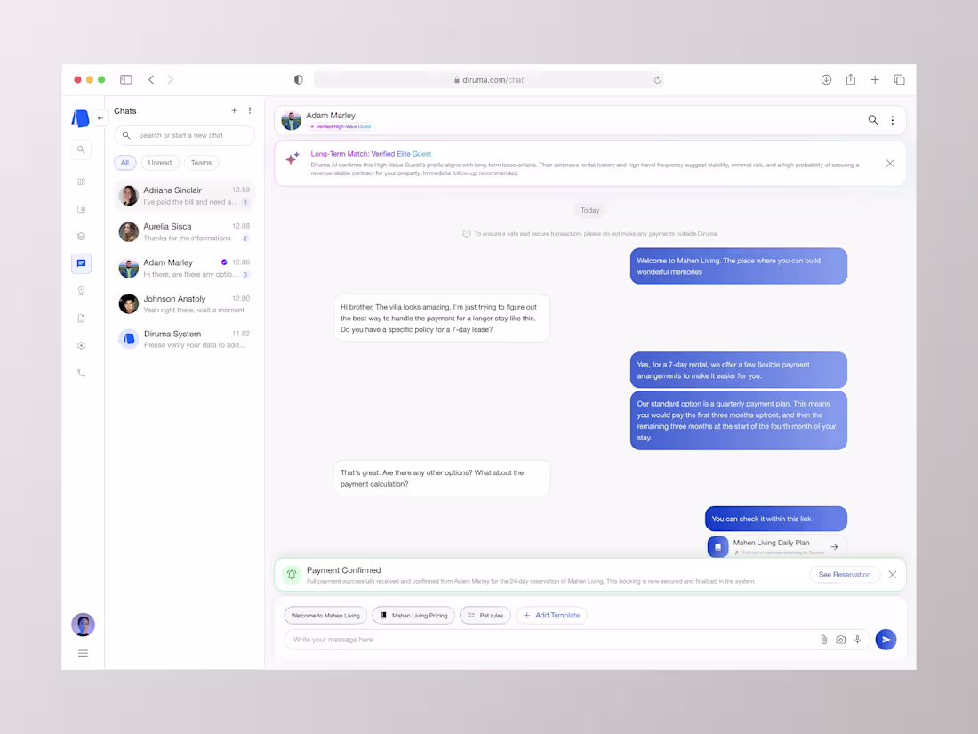 Cover image for DIRUMA Platform — Unified Dashboard