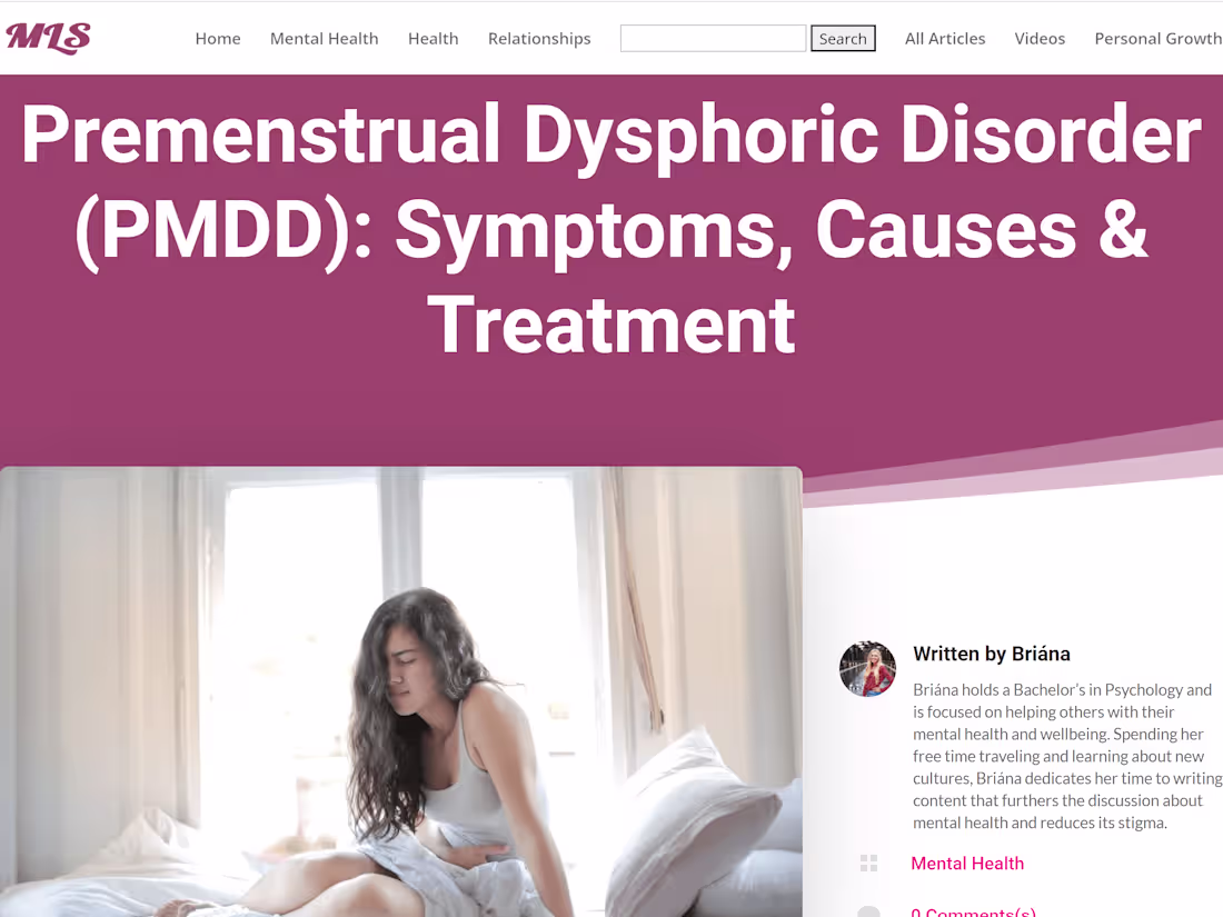 Cover image for Premenstrual Dysphoric Disorder (PMDD): Symptoms, Causes & Trea…
