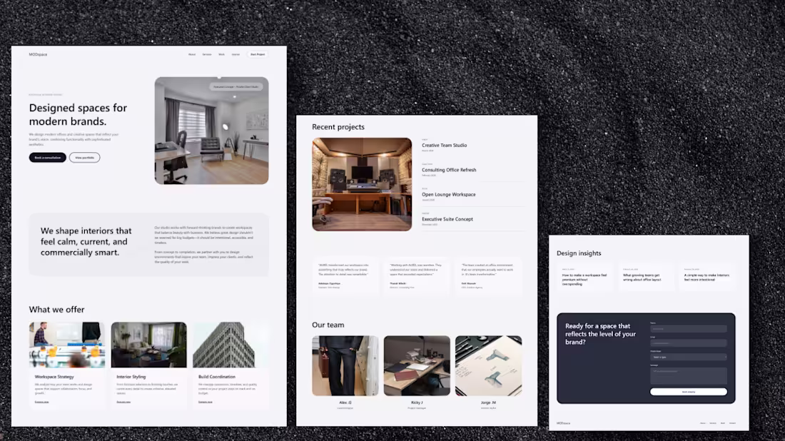 Cover image for FIGMA WEBSITE - INTERIOR SPACE