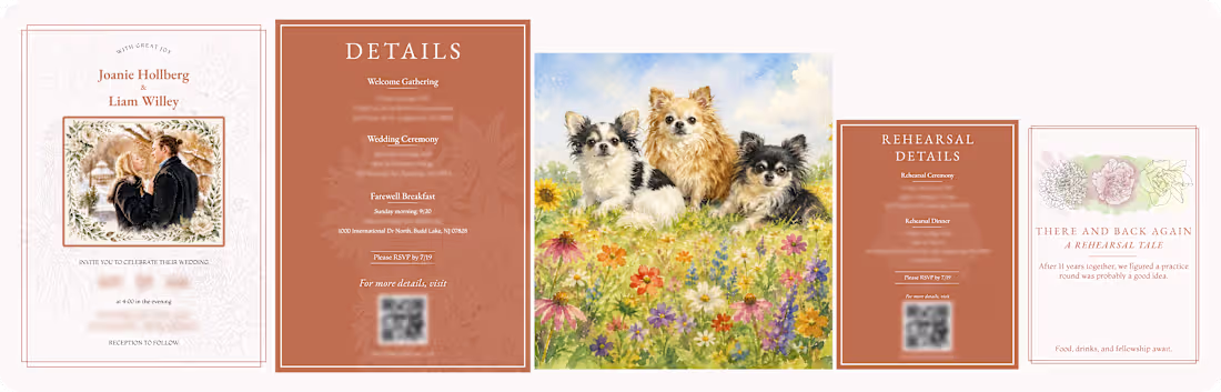 Cover image for Designed a custom wedding invitation