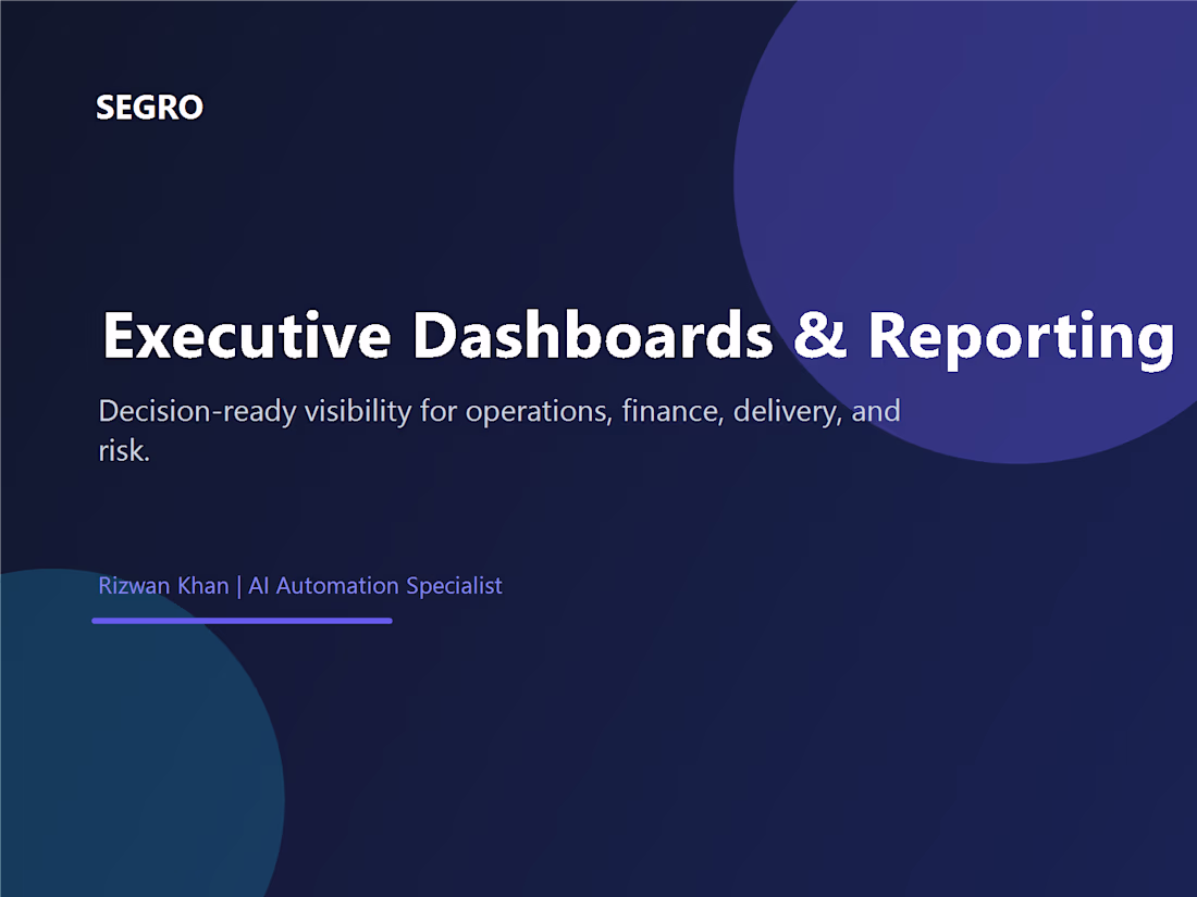 Cover image for Executive dashboard systems for operators