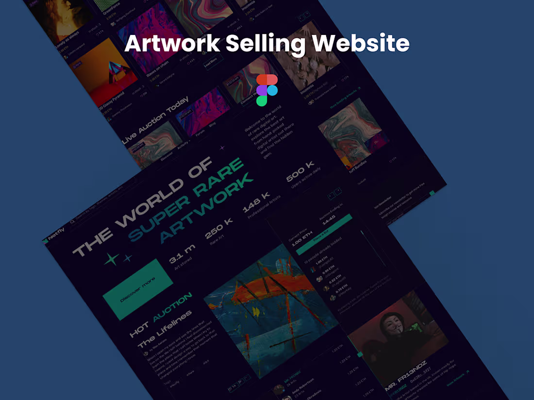 Cover image for artwork selling website