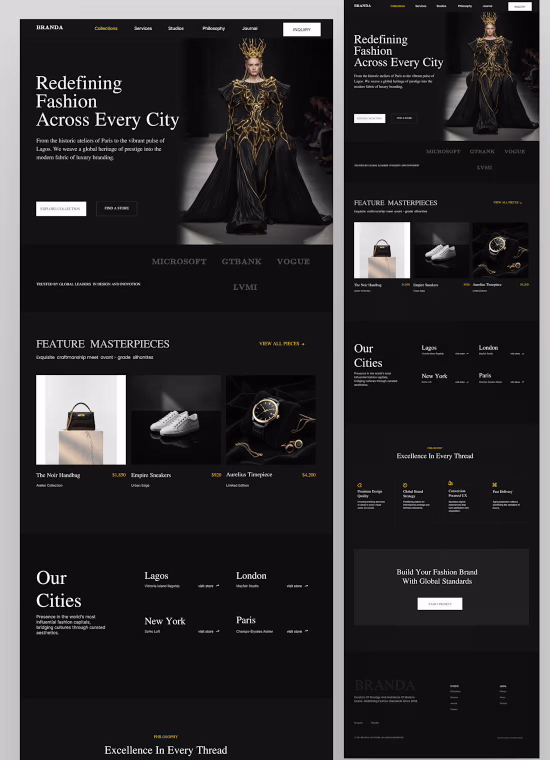 Cover image for BRANDA — Luxury Fashion Website
