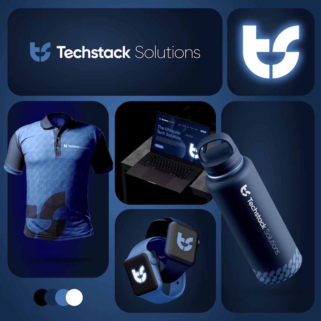 Cover image for Logo and Brand Identity Design done for Techstack Solutions