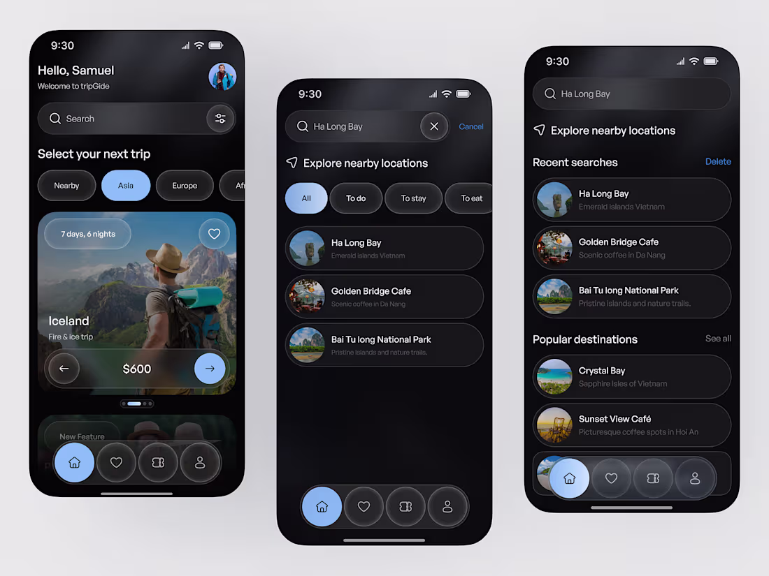 Cover image for Travel Guide and Tour Booking App UI Design