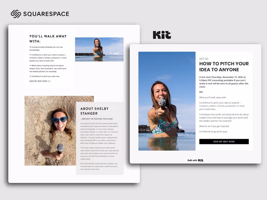 Cover image for Kit & Squarespace for the Win!