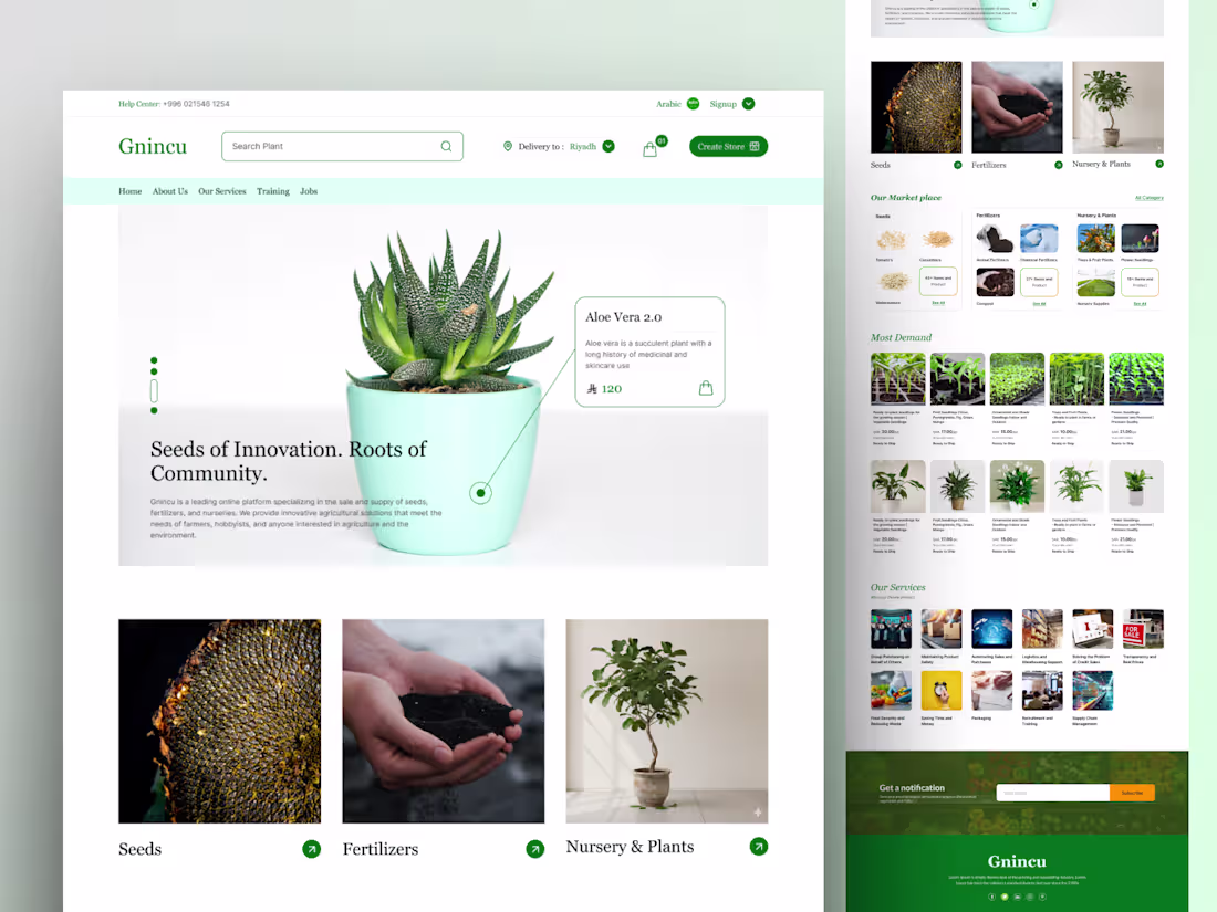 Cover image for Gnincu multi-vendors e-commerce project for plant, seed, & f...