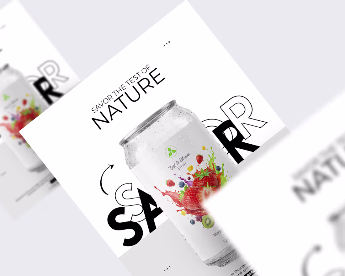 Cover image for Modern Beverage Poster 
Designed to