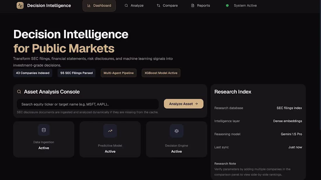 Cover image for Financial Decision Intelligence Platform —