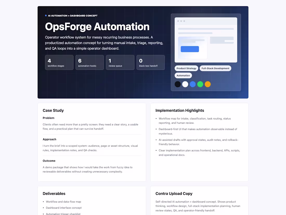 Cover image for OpsForge Automation - AI Workflow