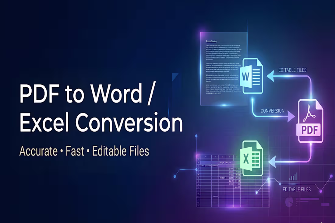 Cover image for Convert PDF to Word or Excel (Accurate & Fast)