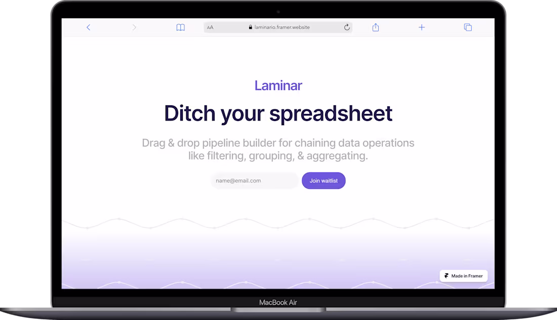 Cover image for Framer Web Design for Laminar