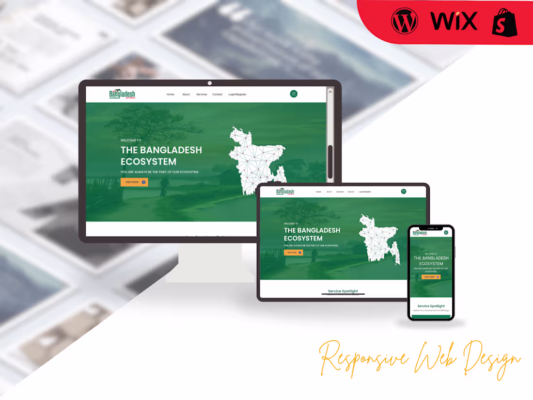 Cover image for Web Design - WordPress, WiX, Shopify or HTML and CSS