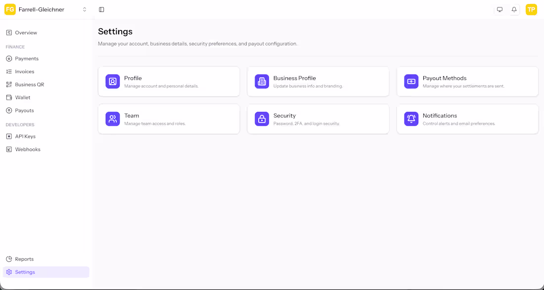 Cover image for crypto payment merchant dashboard