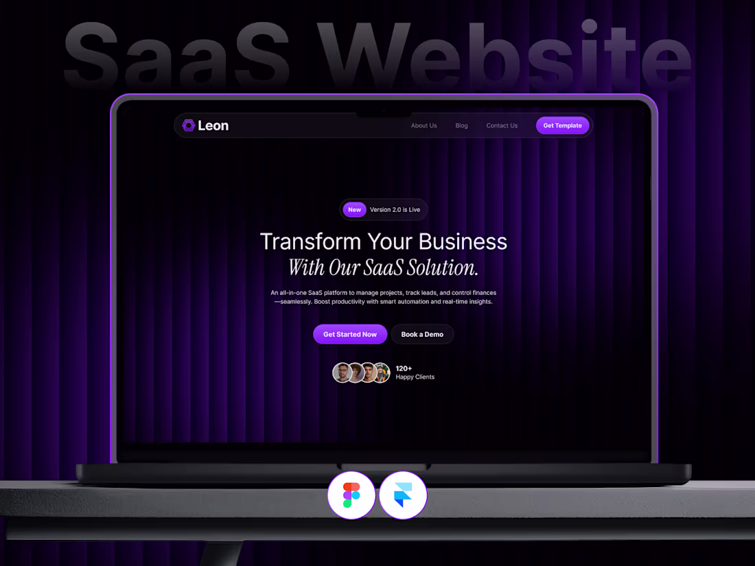 Cover image for Leon – SaaS Website Framer Template