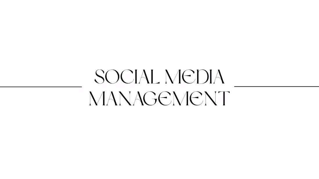 Cover image for Social Media Management
