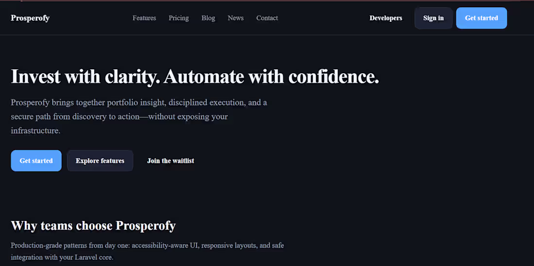 Cover image for Prosperofy a Web3 Decentralize Finance