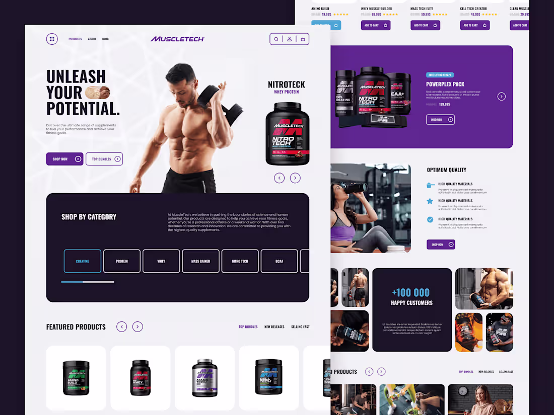 Cover image for MuscleTech : Website Redesign