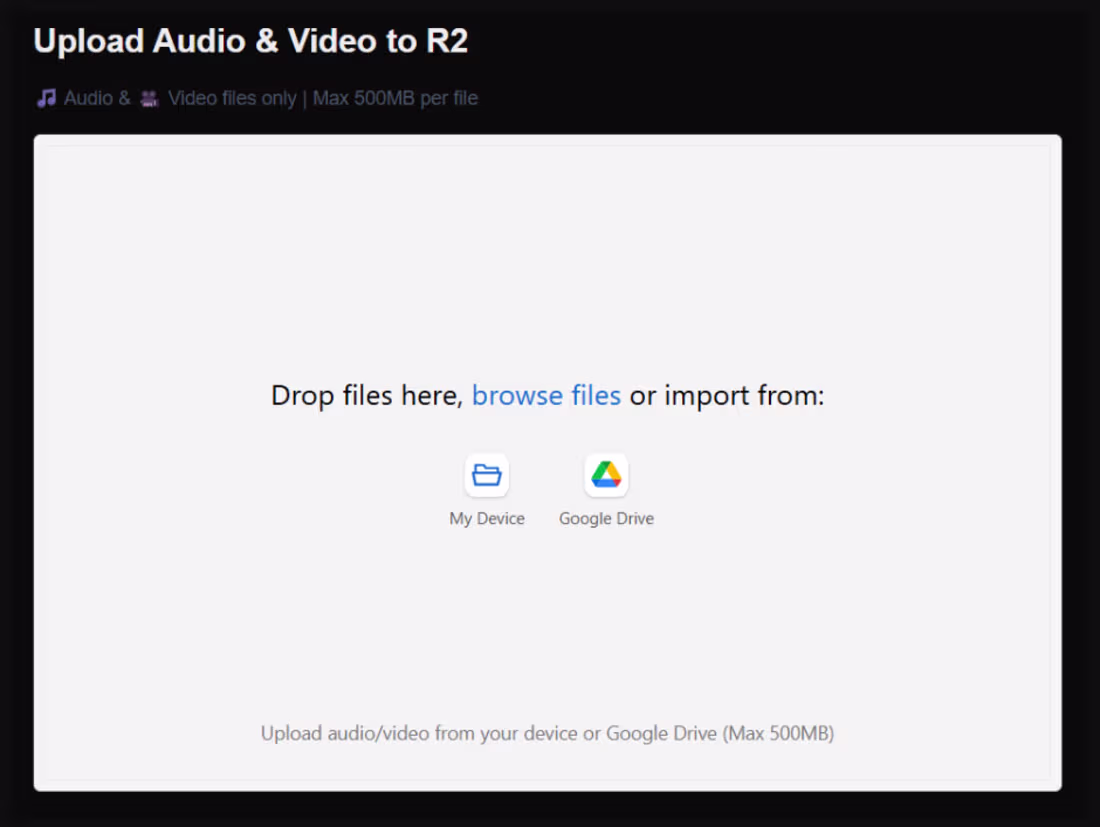 Cover image for Scalable Video/Audio Uploader with Cloudflare
