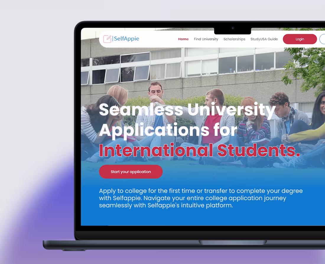 Cover image for SelfAppie International Student Application Platform Design