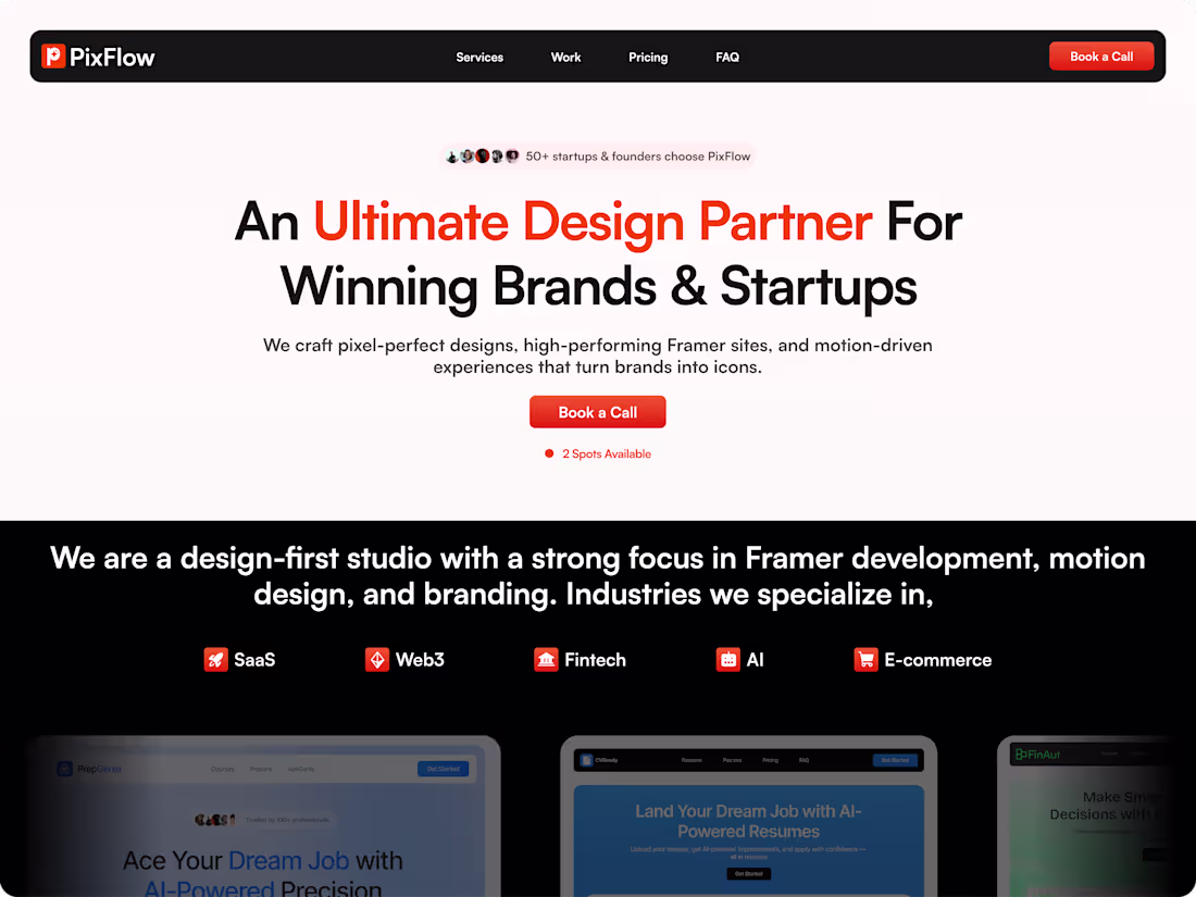 Cover image for Premium Design Studio Landing Page