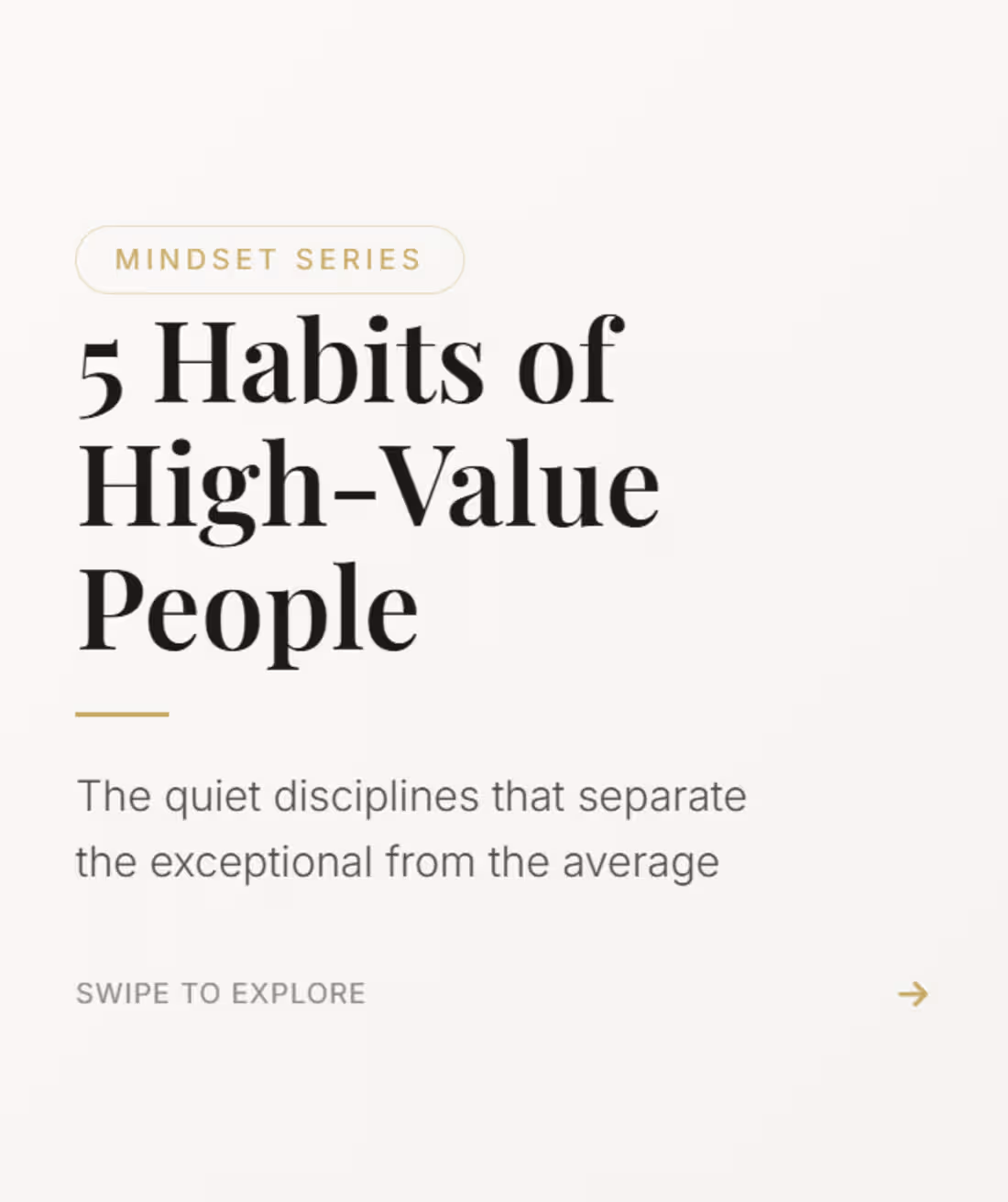 Cover image for Mindset Series Premium Instagram Carousel