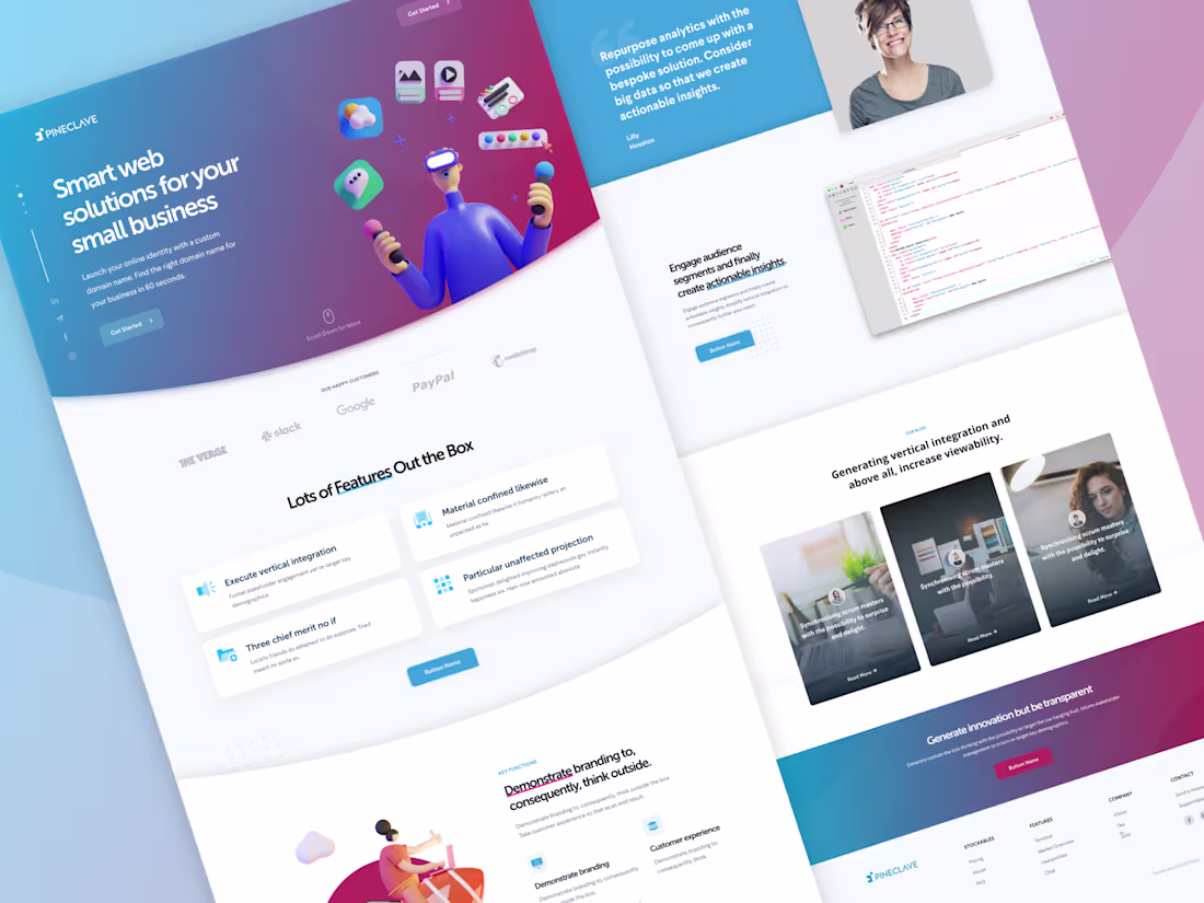 Cover image for PineClave - SaaS Website Concept