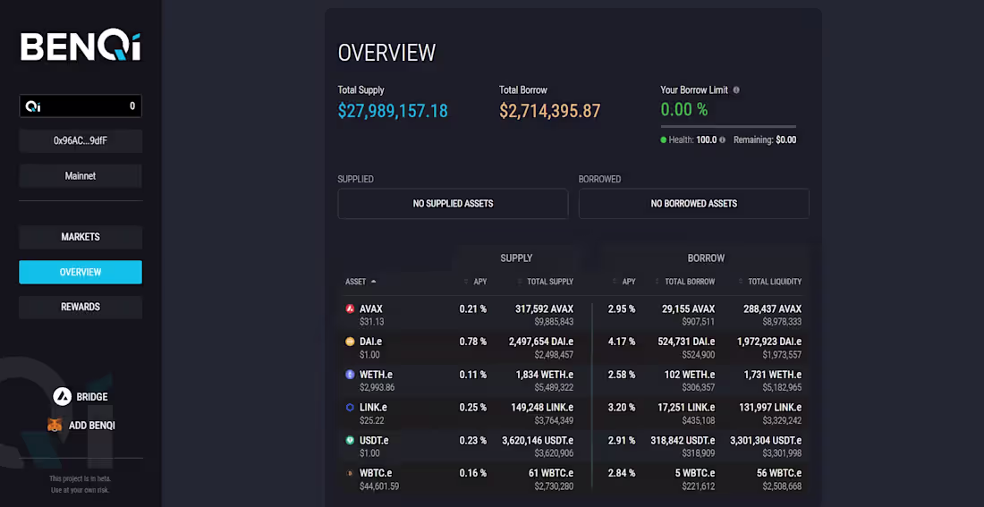 Cover image for BENQI [Avalanche DeFi Platform]
BENQI offers