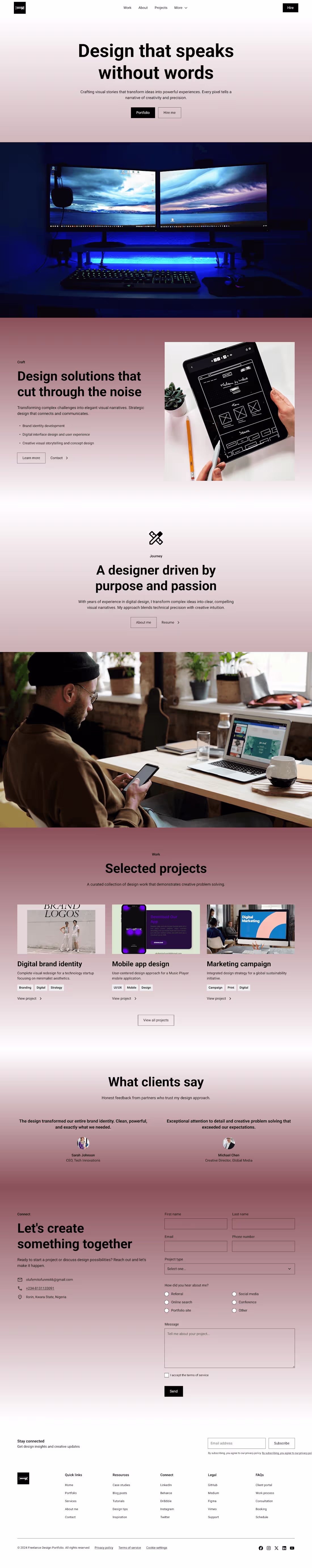 Cover image for Designer Portfolio Website by OJ CREATIVE WORKS