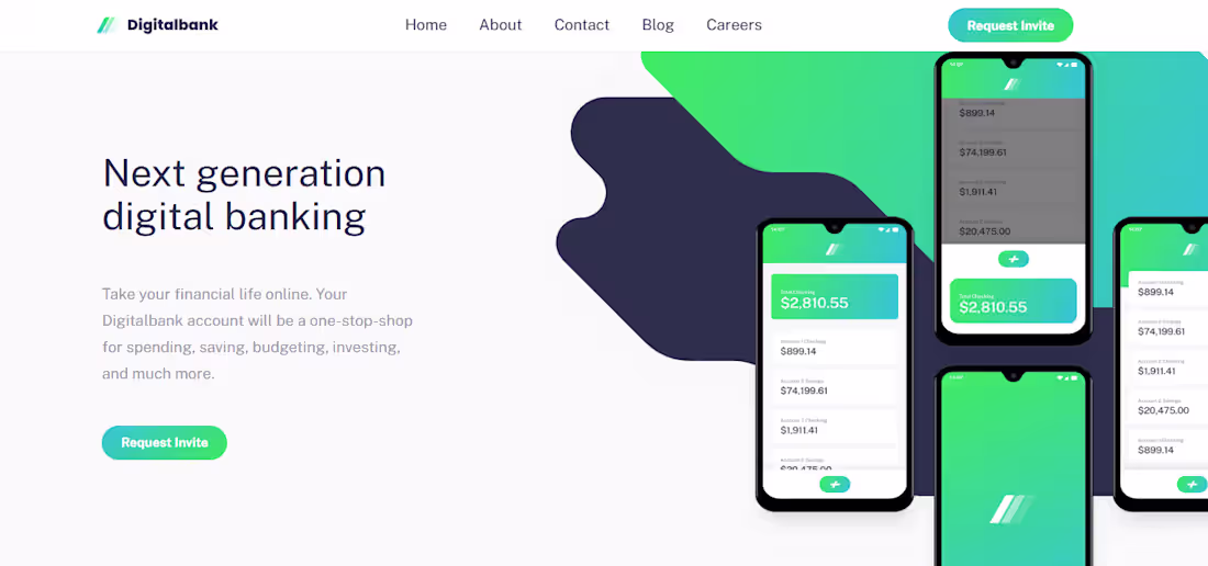 Cover image for A pixel-perfect, interaction-rich banking landing