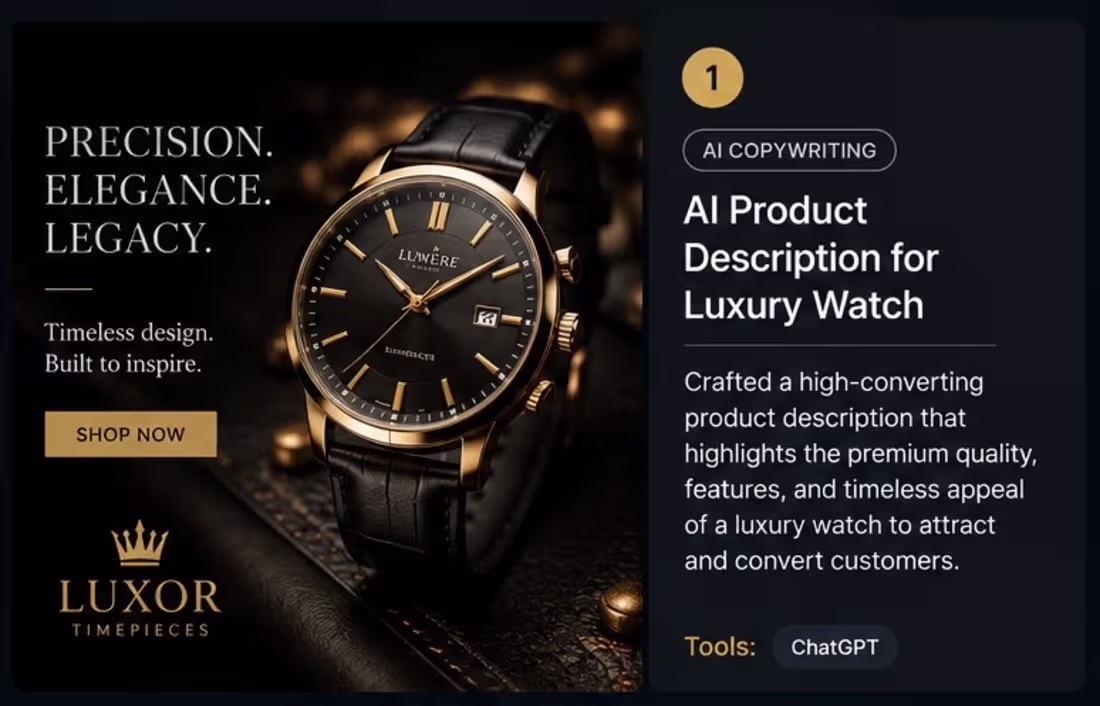 Cover image for AI Product Description for Luxury